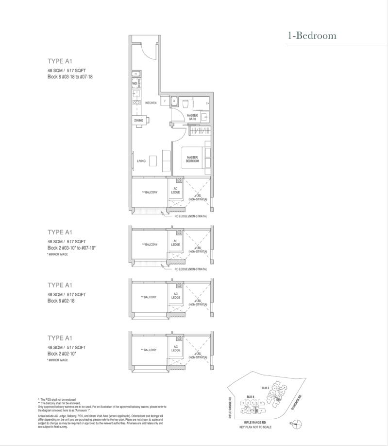 Mayfair Modern 1 Bedroom Floor Plan 1